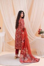 Mehru Rose Elegance Lawn Suit - Image 2