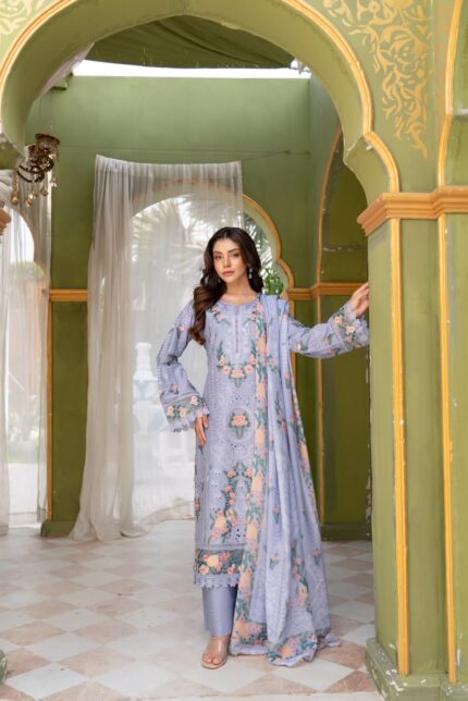 Humaira Royal Blossom Lawn Suit Munira Designer
