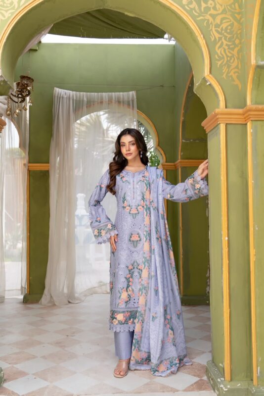 Humaira Royal Blossom Lawn Suit Munira Designer