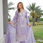 Rabica Royal Plum Embroidered Suit