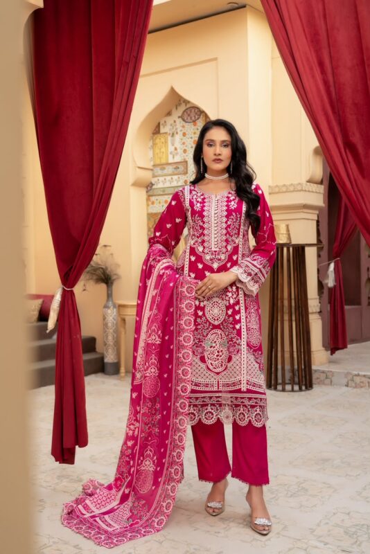 Sameya Lawn Suit - Munira Designer