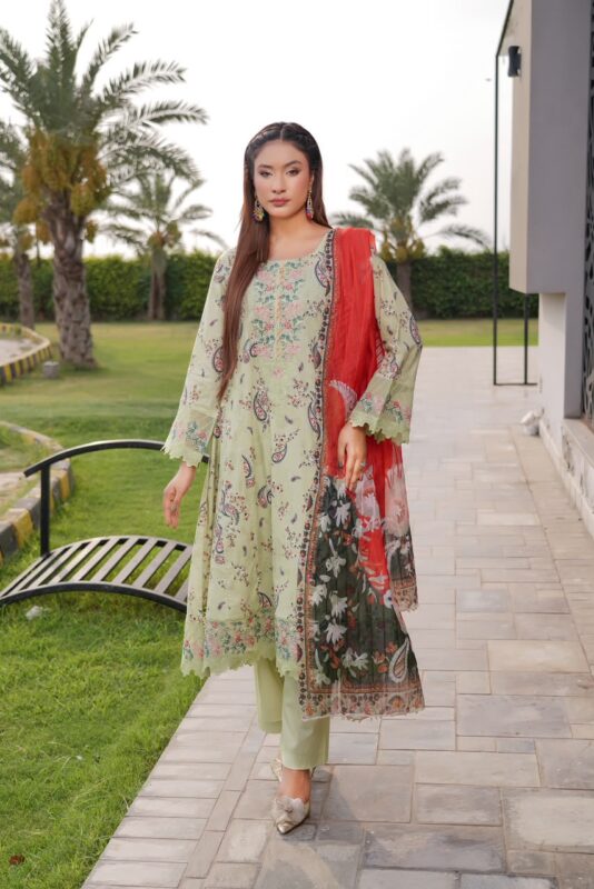 Wani Emerald Grace Lawn Set