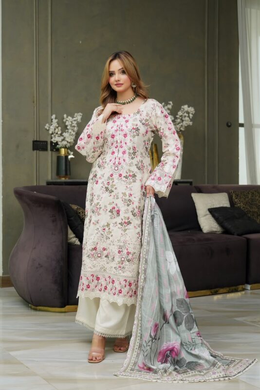 Wani Floral Heritage Lawn Set