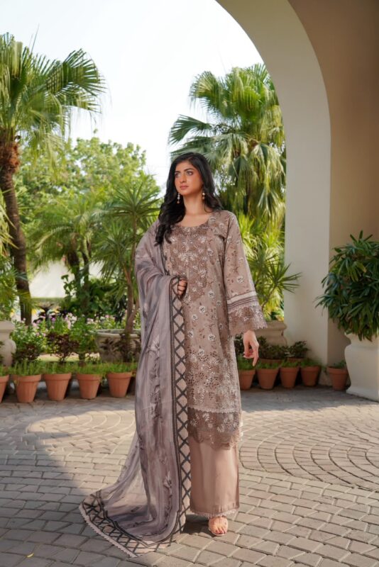 Zaveya Floral Symphony Lawn Suit