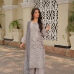 Zaveya Mist Grey Elegance Lawn Suit