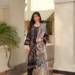 Zaveya Midnight Charm Lawn Suit