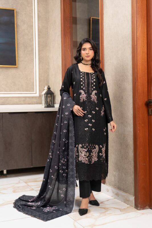 Ifzah Pearl Blossom Lawn Suit