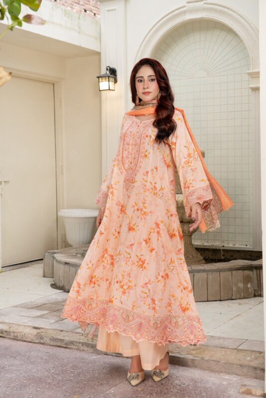 Haniya Midnight Flora Lawn Set