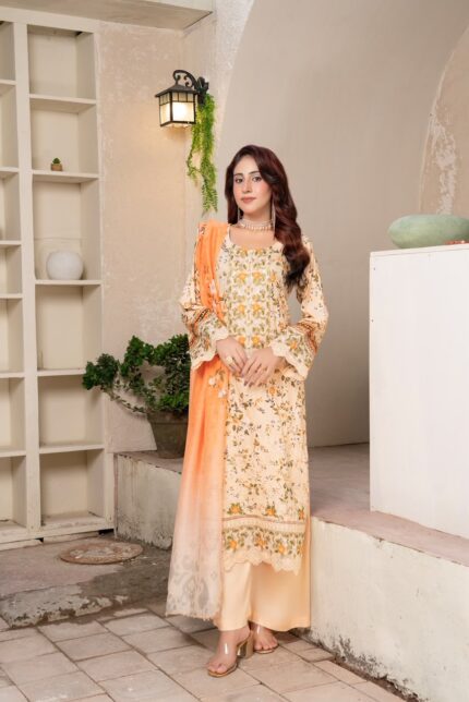 Areeba Blossom Charm Lawn Set