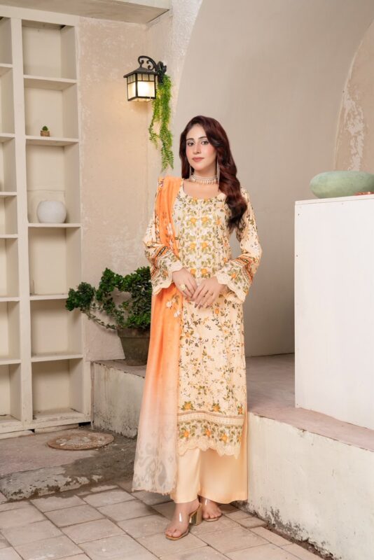 Areeba Blossom Charm Lawn Set