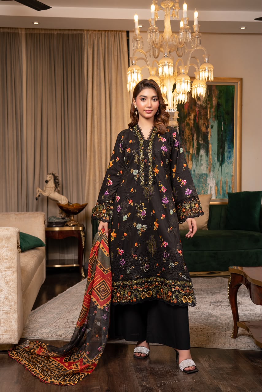 Ojala Frock & Shirt Set Munira Designer 23 Ojala Luxe Flora Frock & Shirt Set