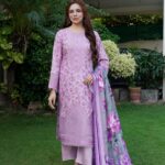 Aneela Floral Grace Dhanak Suit