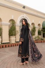 Black Embroidered Winter Suit - Image 3